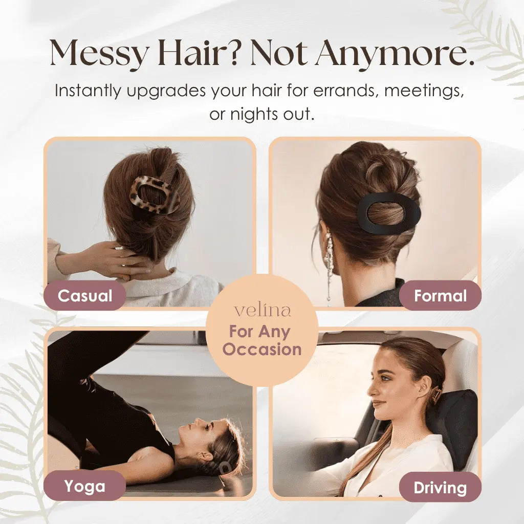 Pince à cheveux pour femmes | Design plat et sans douleur | Maintien ferme sans pincement