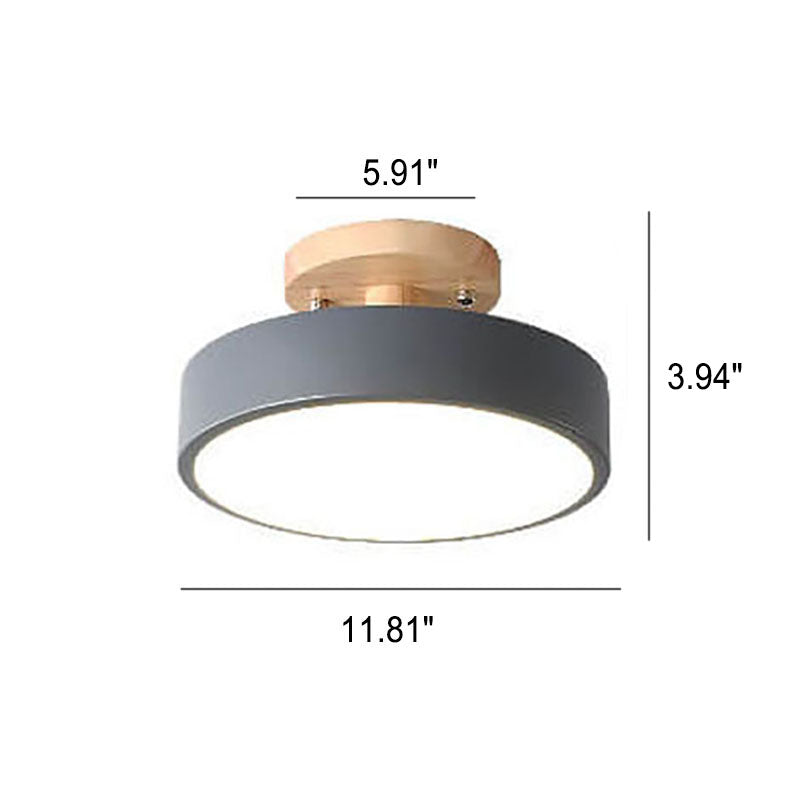Skanto LED Plafonnier Rond | Design Nordique | Montage Semi-Encastré | Éclairage Intérieur Économique