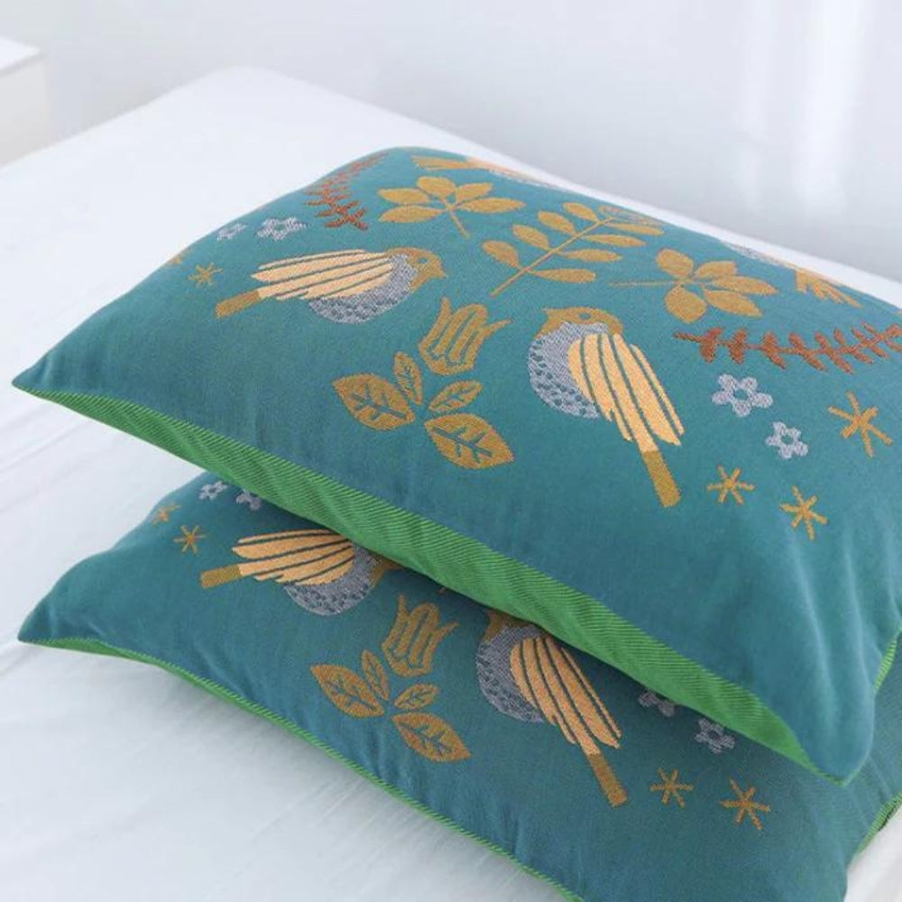 Taies d'oreiller en gaze de coton scandinave (2pcs)