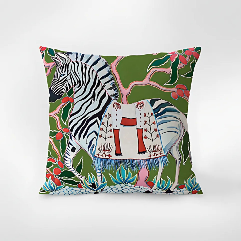 Housse de Coussin Tapisserie Zèbre