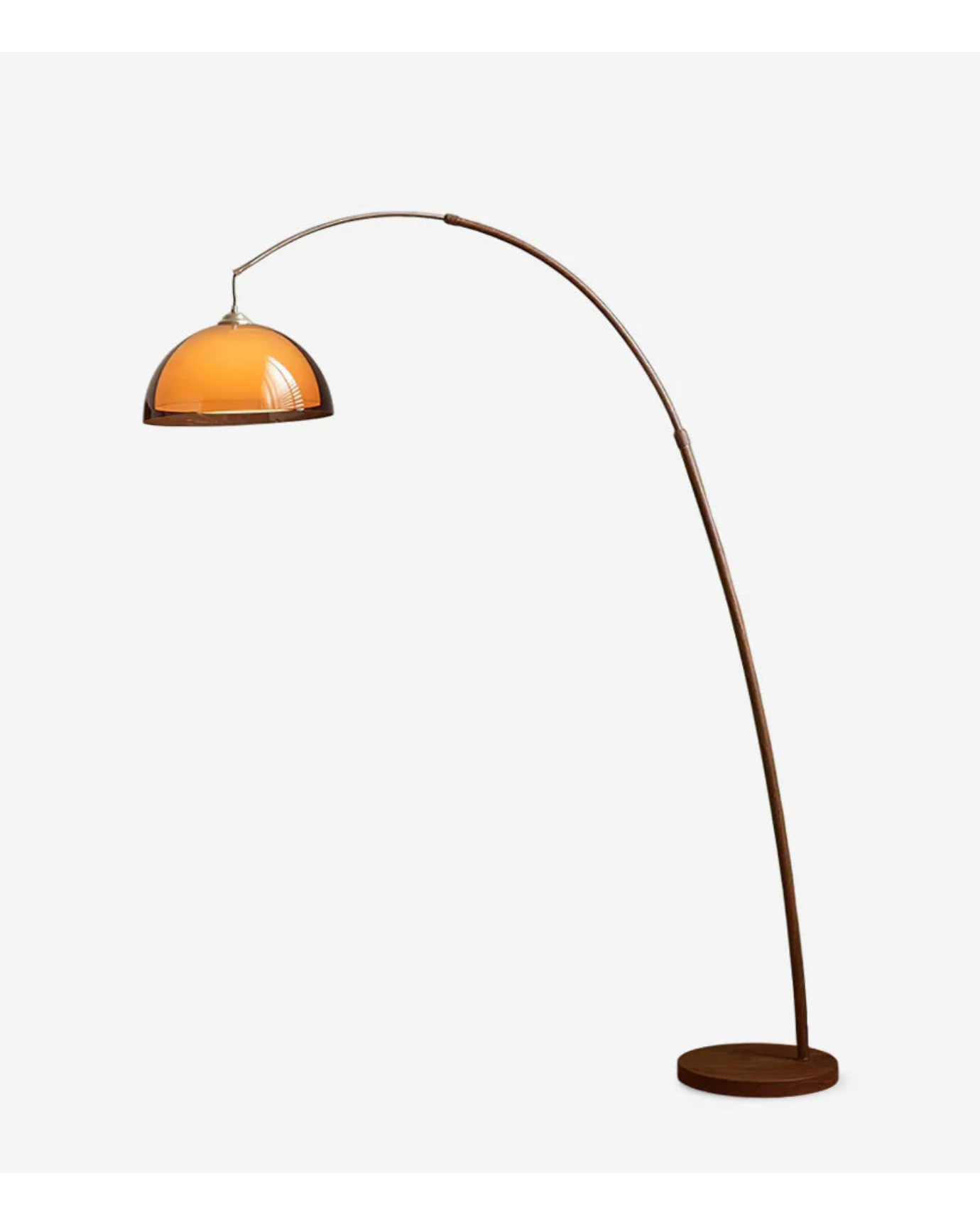 Lampadaire Ventoro Arc - Lampadaire moderne avec abat-jour en dôme chaud pour le salon