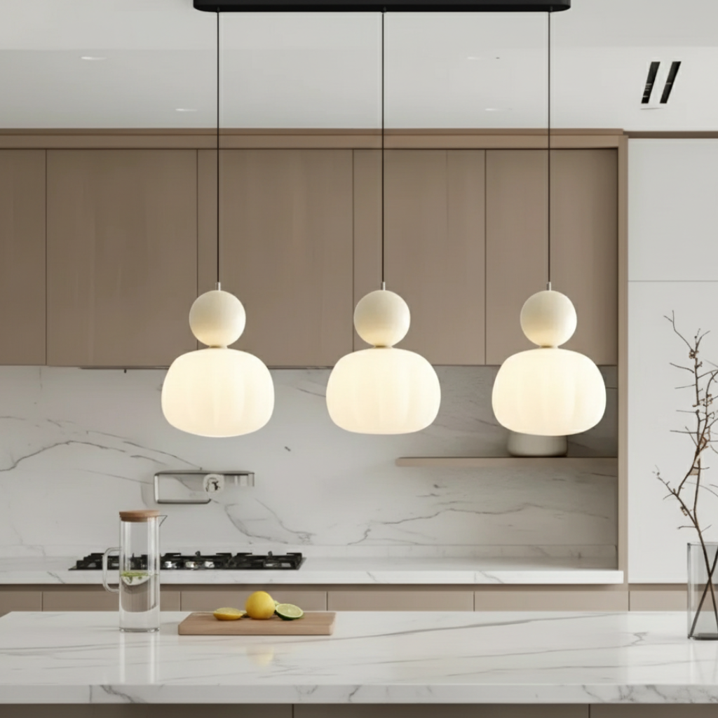 Collection Opaline | Éclairage Suspendu de Cuisine au Design Ludique pour Intérieurs Modernes