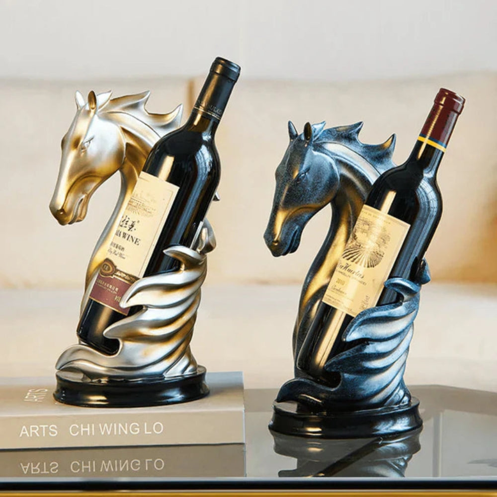 Casier à vin sculpté tête de cheval