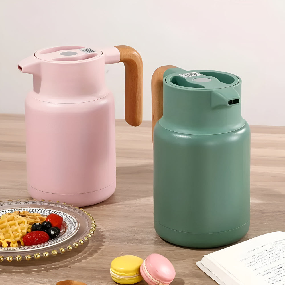 Carafe Thermique Classique avec Poignée en Bois