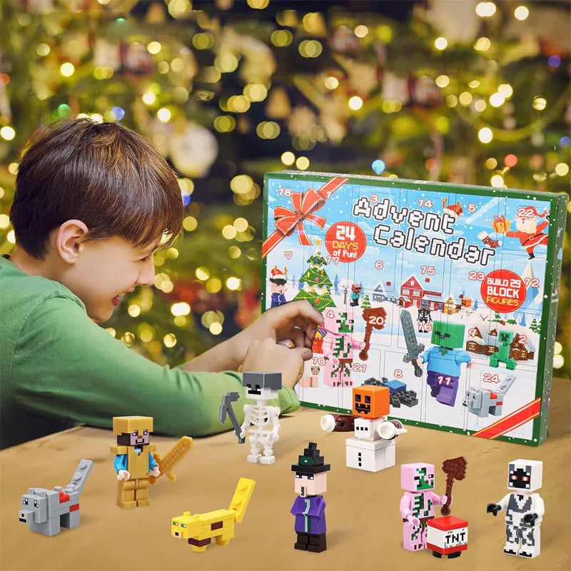 Calendrier de l'Avent de Noël 2024 comprenant 29 personnages