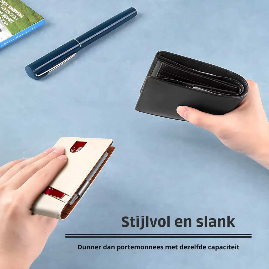 Skanto | Portefeuille RFID SafeSlim en Cuir pour Homme – Compact, Mince & Sécurisé