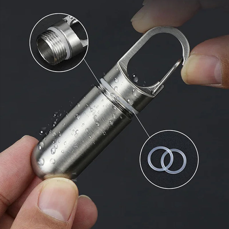 Boîte à médicaments portable en acier inoxydable