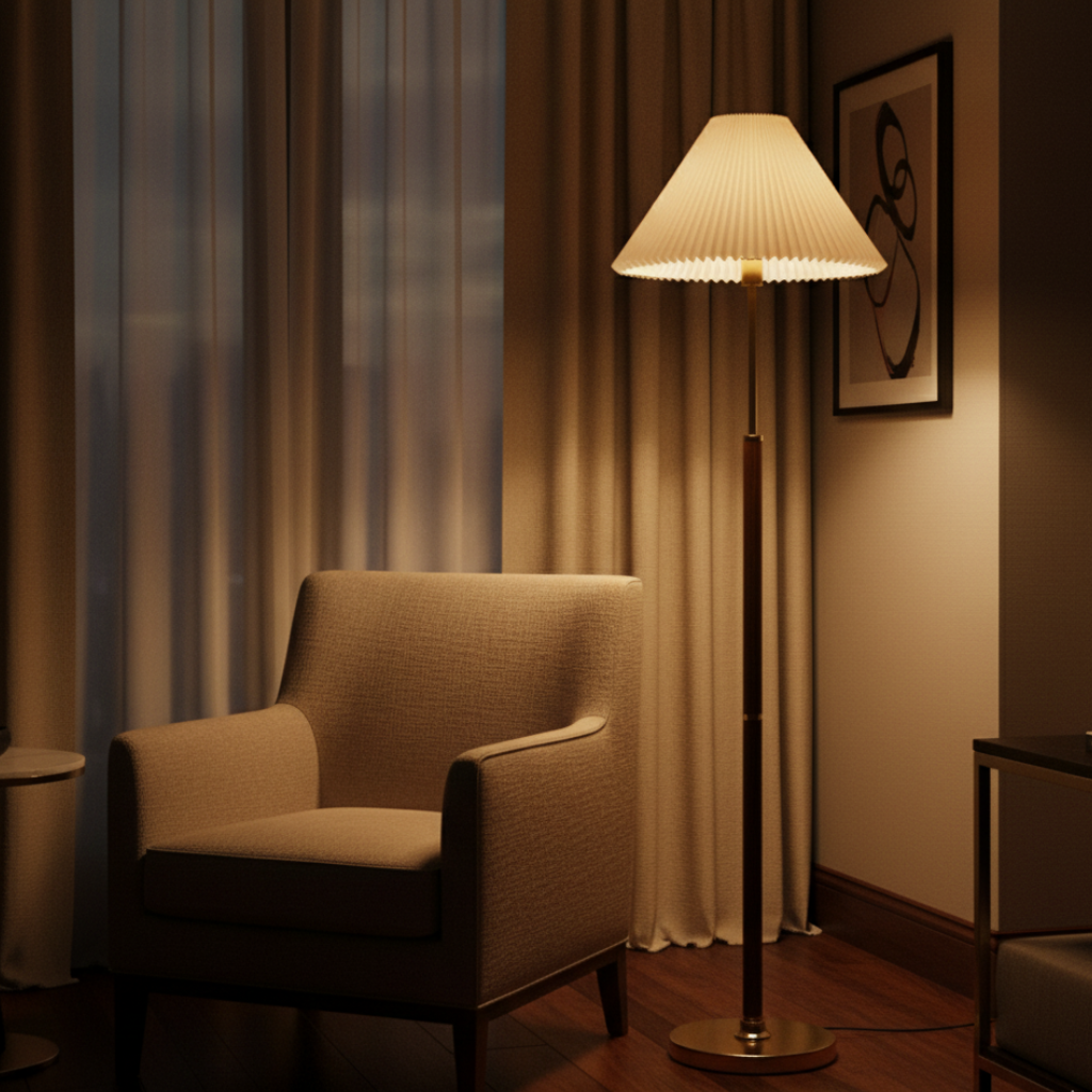 LunaraGlow | Élégante lampe sur pied en papier de riz moderne pour le salon