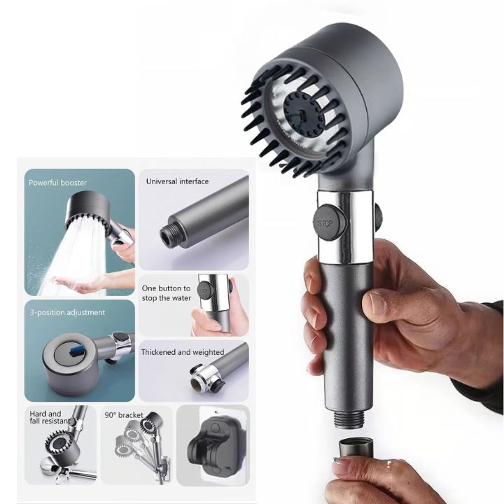 PowerDusch | Ensemble de douche à haute pression multifonctionnel