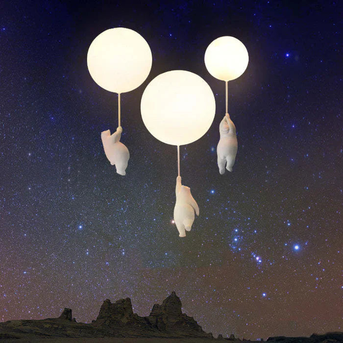 Lampe de Plafond Enfant avec Ours et Ballon - CloudBear