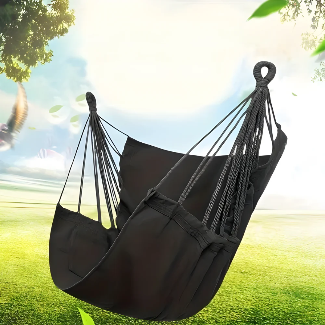 Fauteuil hamac suspendu en cordes de coton pour le jardin