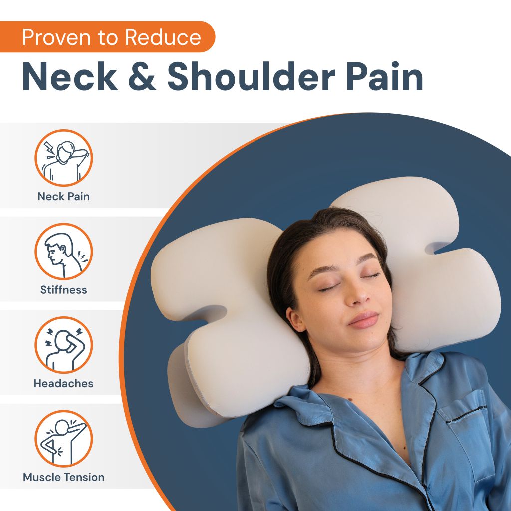 Coussin ergonomique pour le cou | Mousse à mémoire, soutien du cou & idéal pour un sommeil paisible