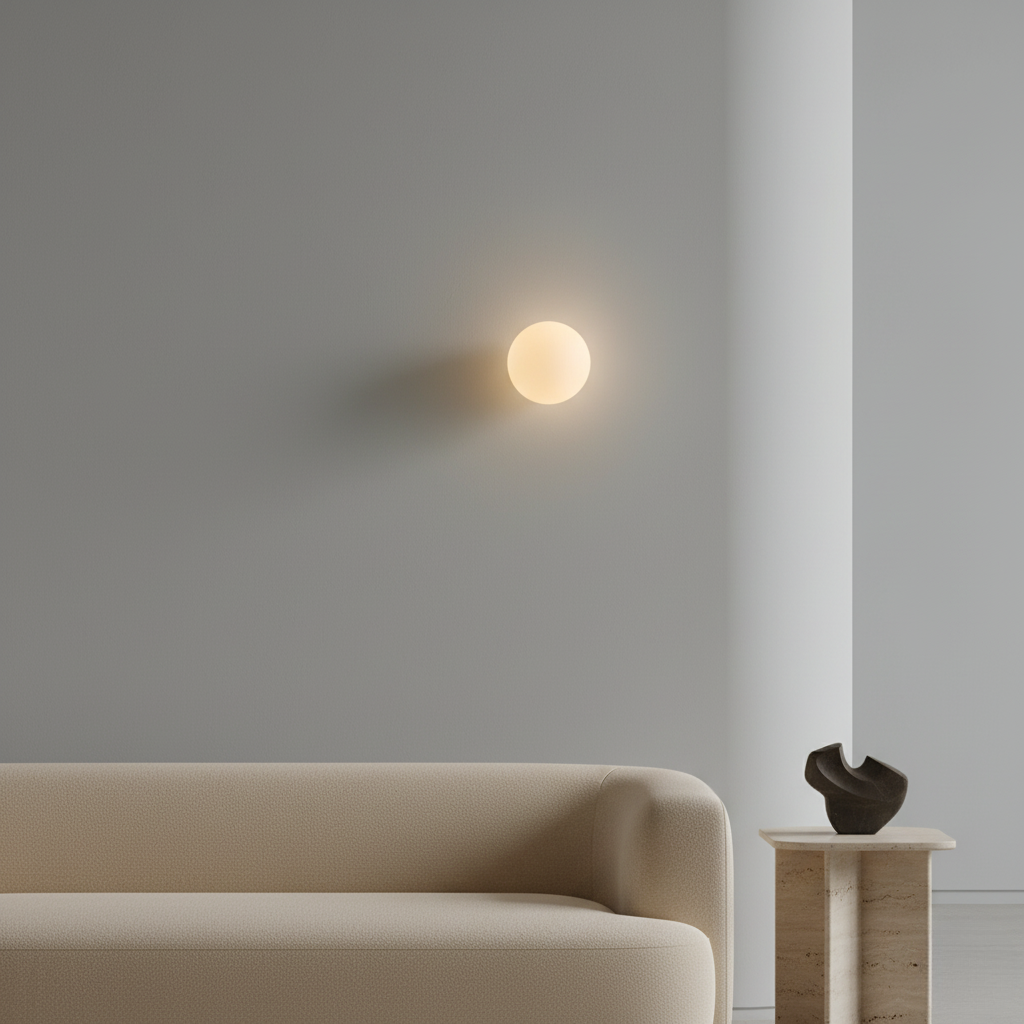 Applique Murale Solstice - Applique en Verre Givré Moderne pour Intérieurs Minimalistes