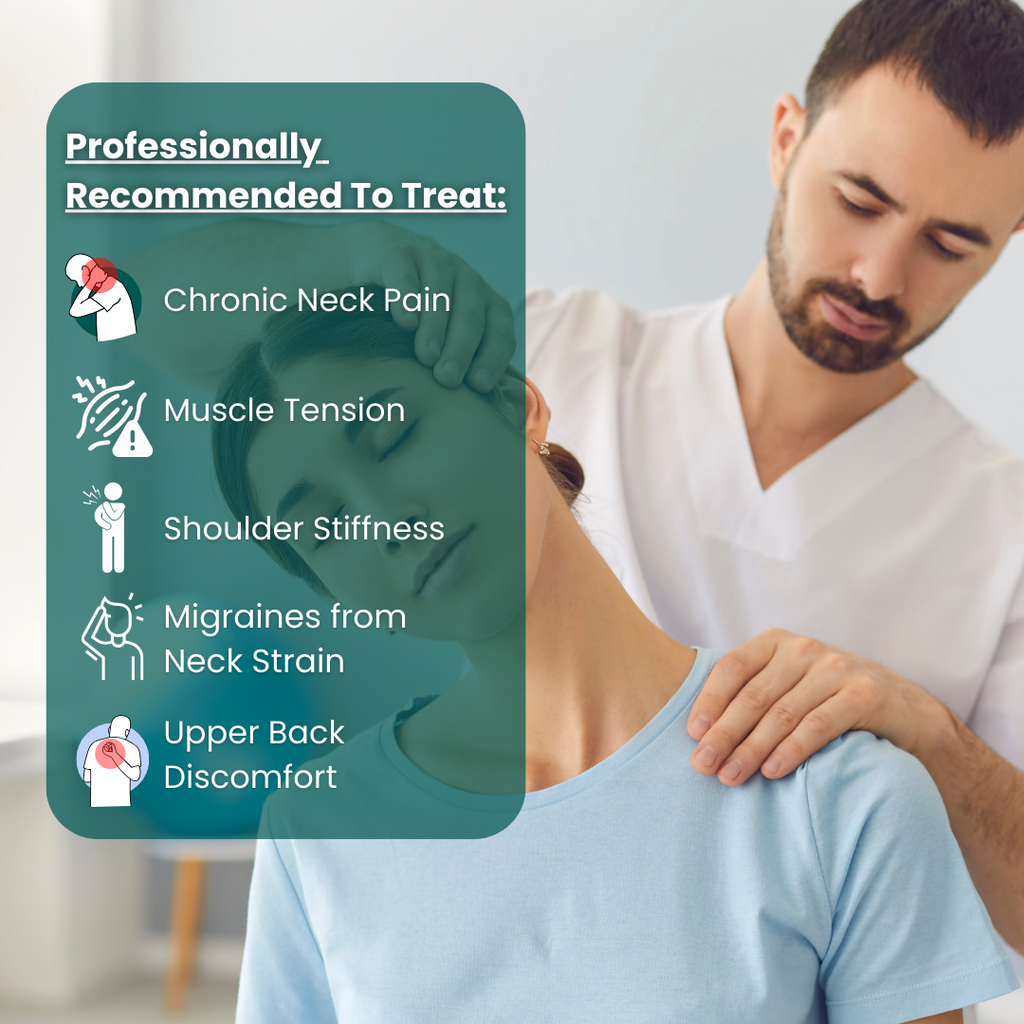 Skanto | Chauffe-nuque & Appareil de Massage | Chaleur pour le cou et les épaules pour la détente musculaire | Réglages ajustables pour la réduction du stress | Soulagement ciblé des douleurs cervicales et relaxation