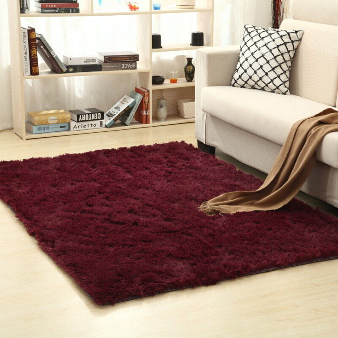 Grand tapis de salon lavable – Tapis doux antidérapant