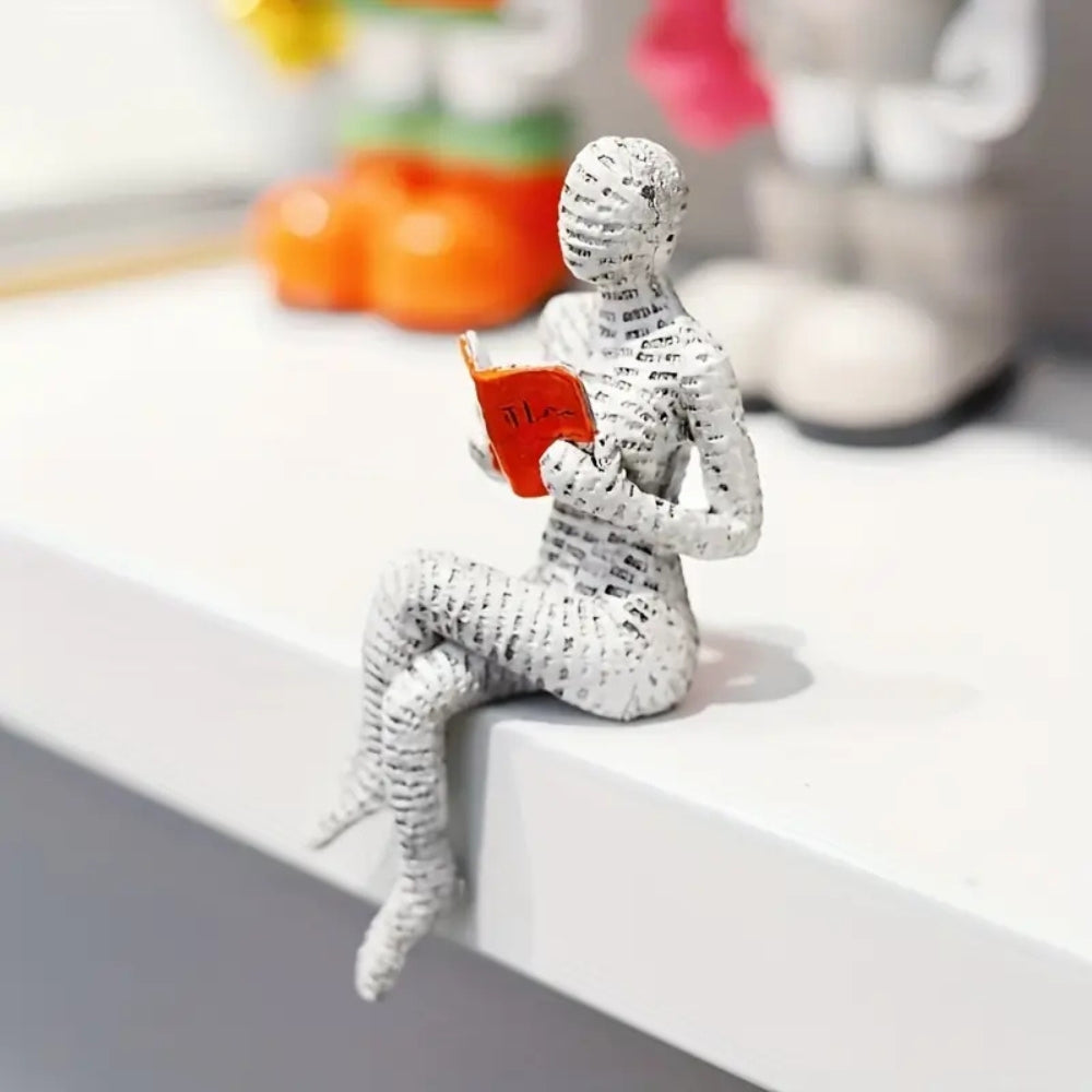 Décoration de Shelf Femme Lisant