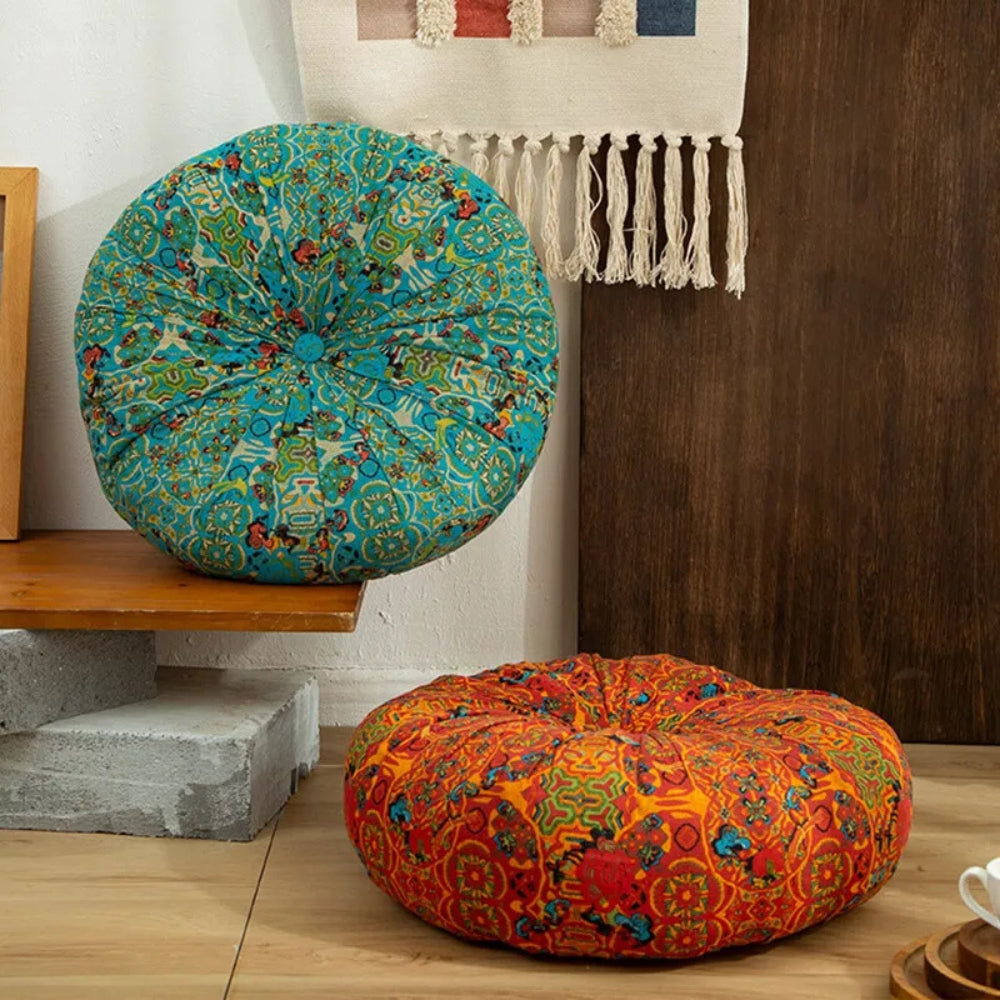 Coussin de Méditation en Velours Inspiré du Maroc