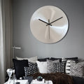 Horloge murale en acier inoxydable moderne