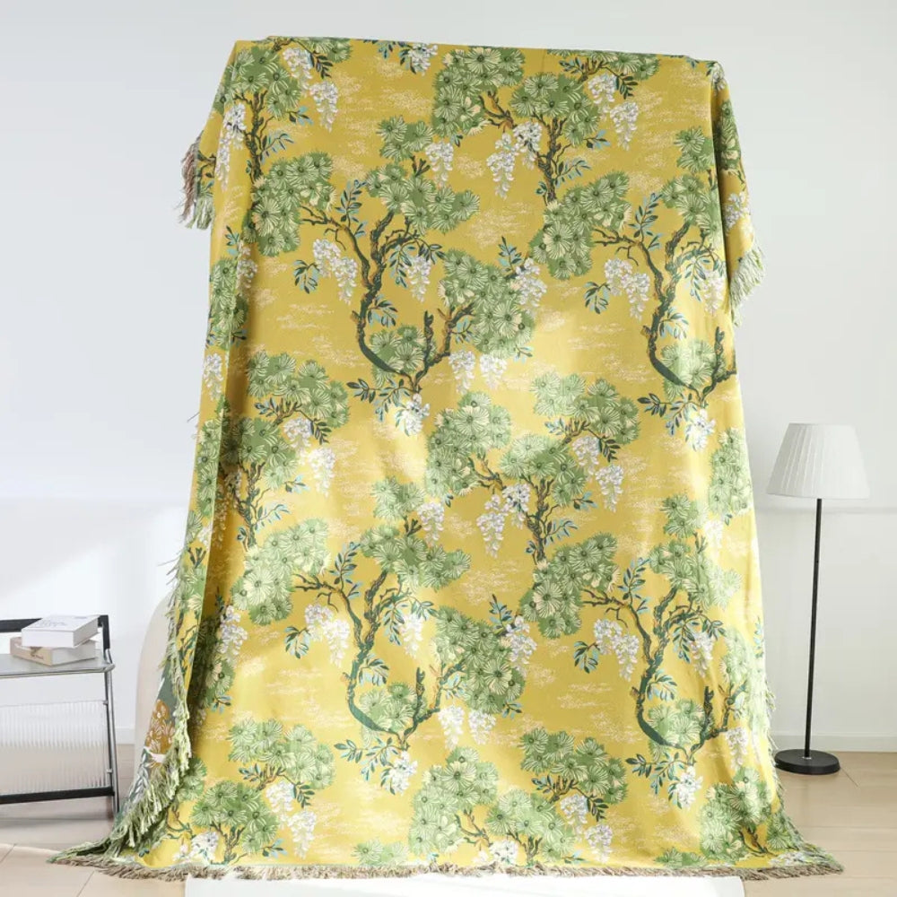 Couverture en Coton Arbres de Mûrier Luxuriante