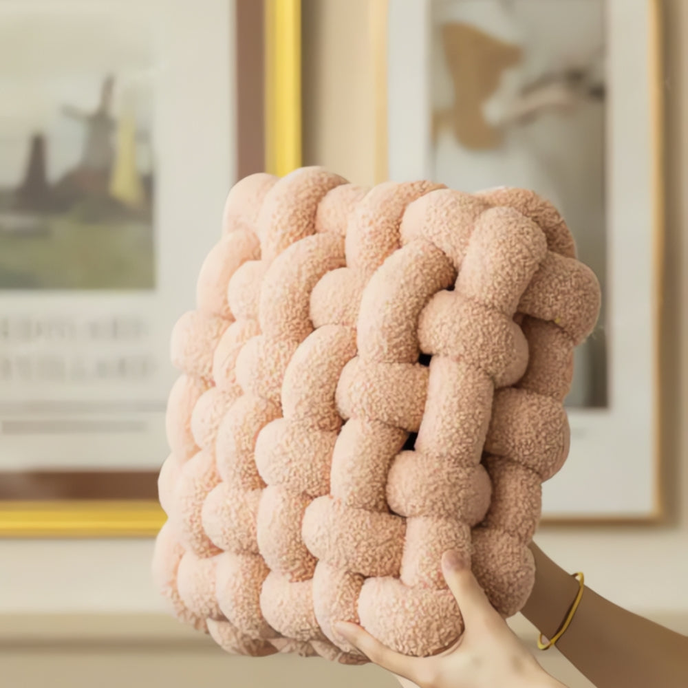 Coussin Boucle en Velours Tissé
