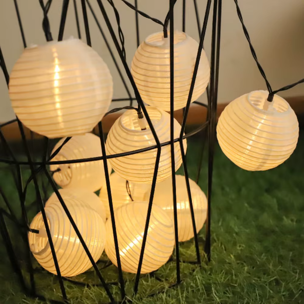 Guirlandes Lumineuses Solaires | Lumières Art Déco Étanches pour Décor Extérieur