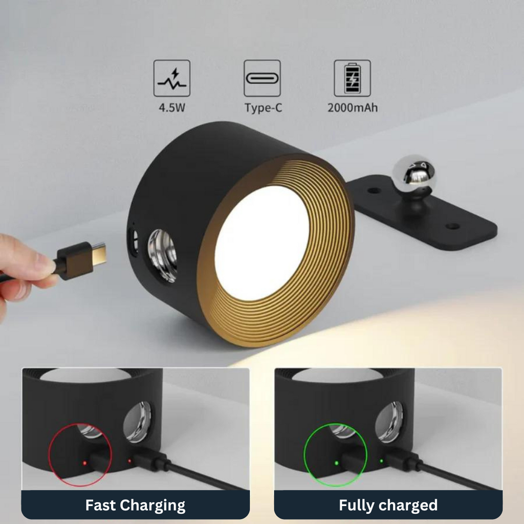 Vista - Applique murale LED rechargeable à 360°