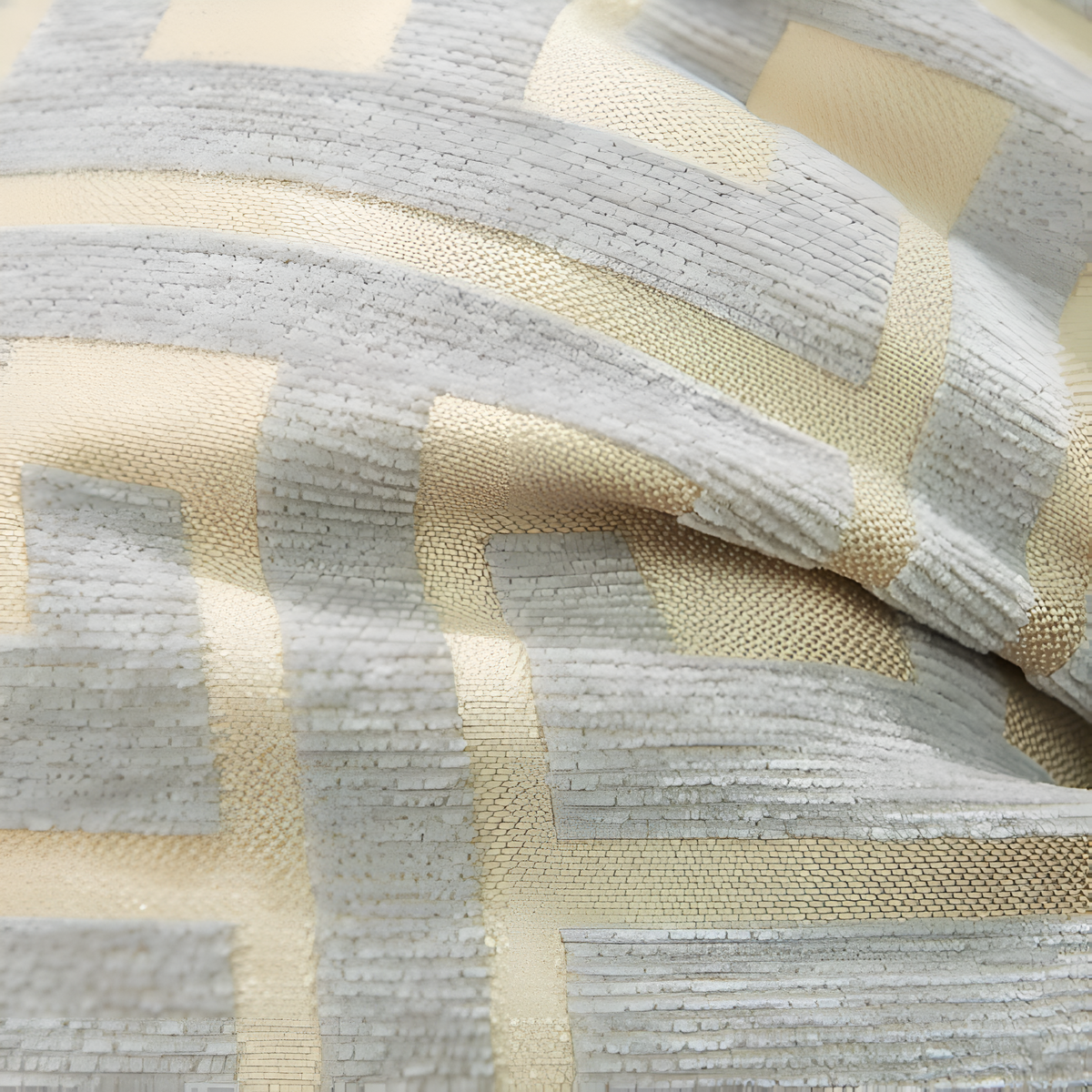 Housse de Coussin de Luxe en Jacquard Géométrique