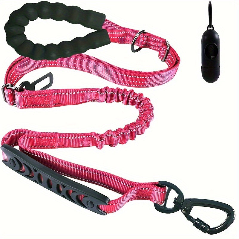 Laisse à Bungee Réglable pour Chiens – Amortissante et Réfléchissante pour Grands Chiens