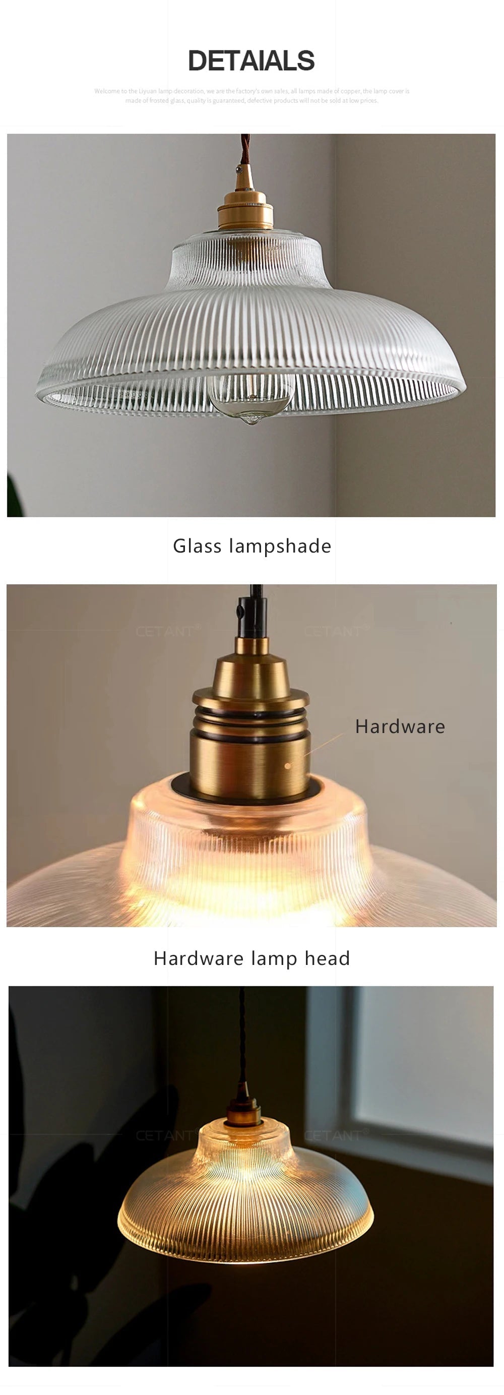 Lampe suspendue en verre Solstice Glow