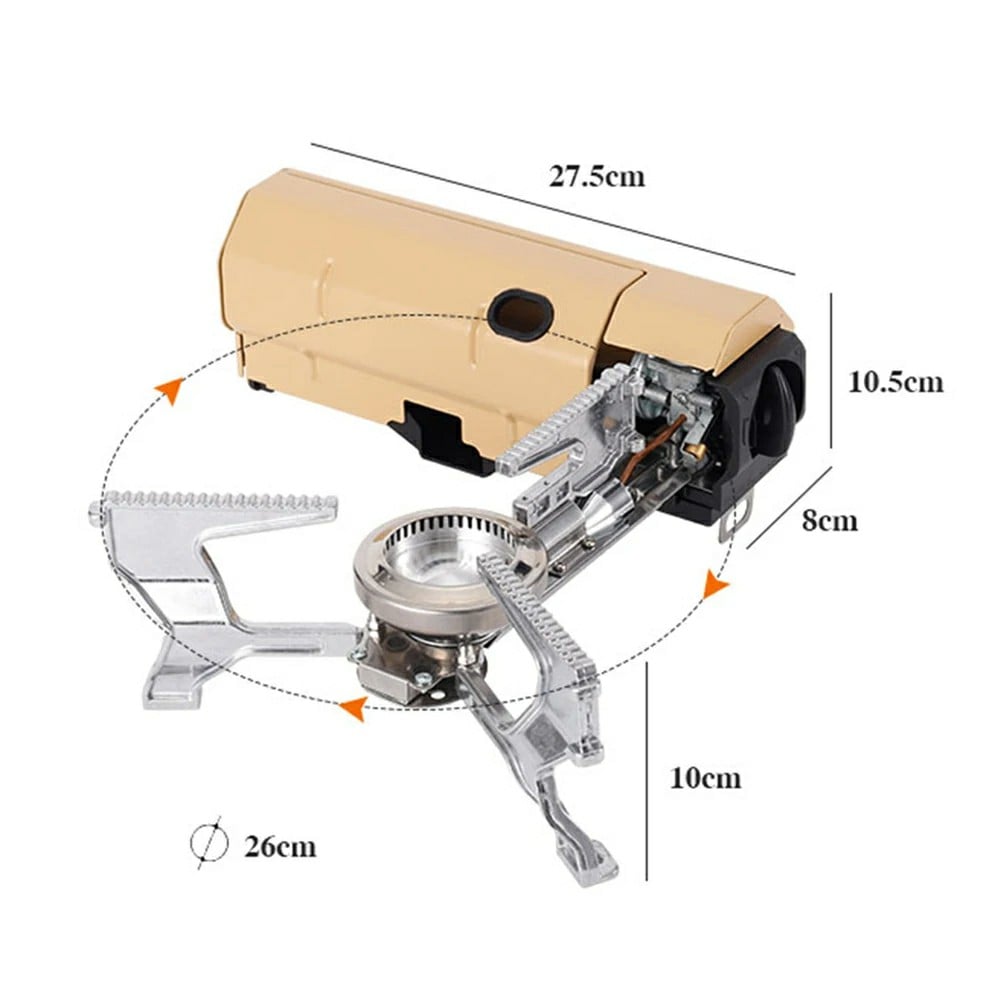 FlameFold™ | Réchaud de camping à gaz pliable compact