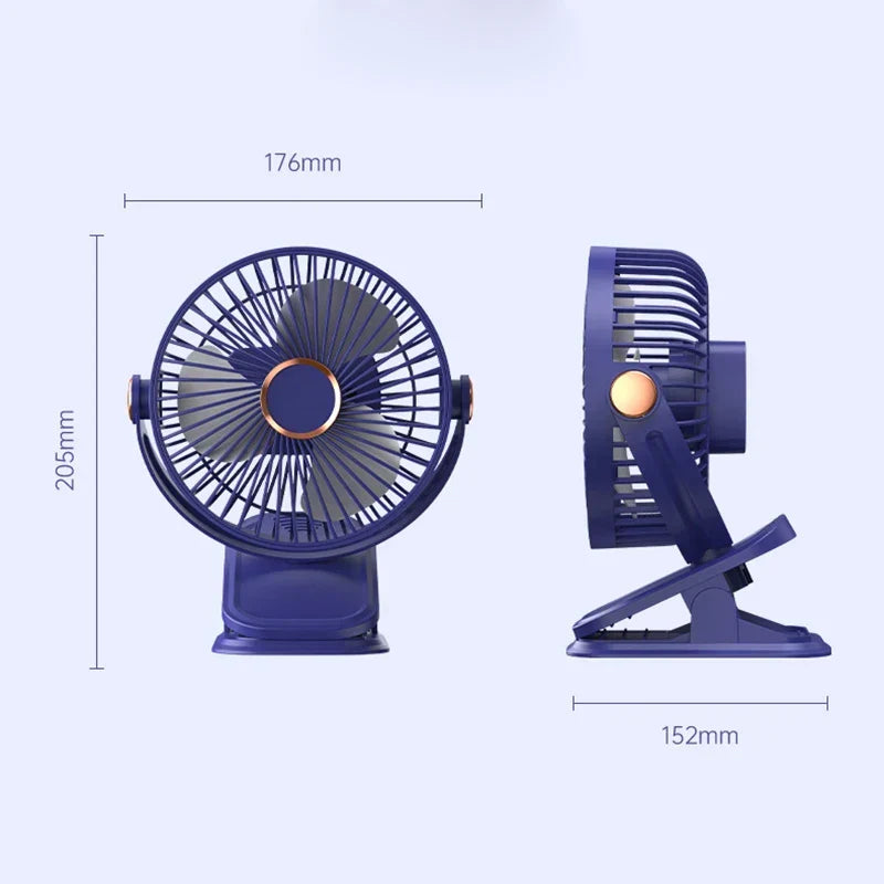 ClipBreeze™ | Ventilateur à clip USB silencieux avec 5 vitesses