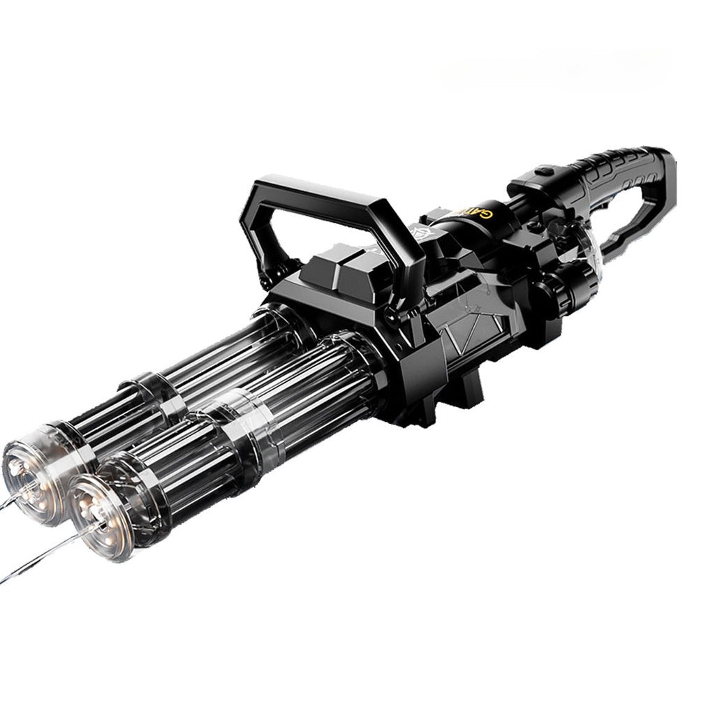 Pistolet à eau Gatling à double bouche à tir rapide avec sac à dos (LED de bouche)