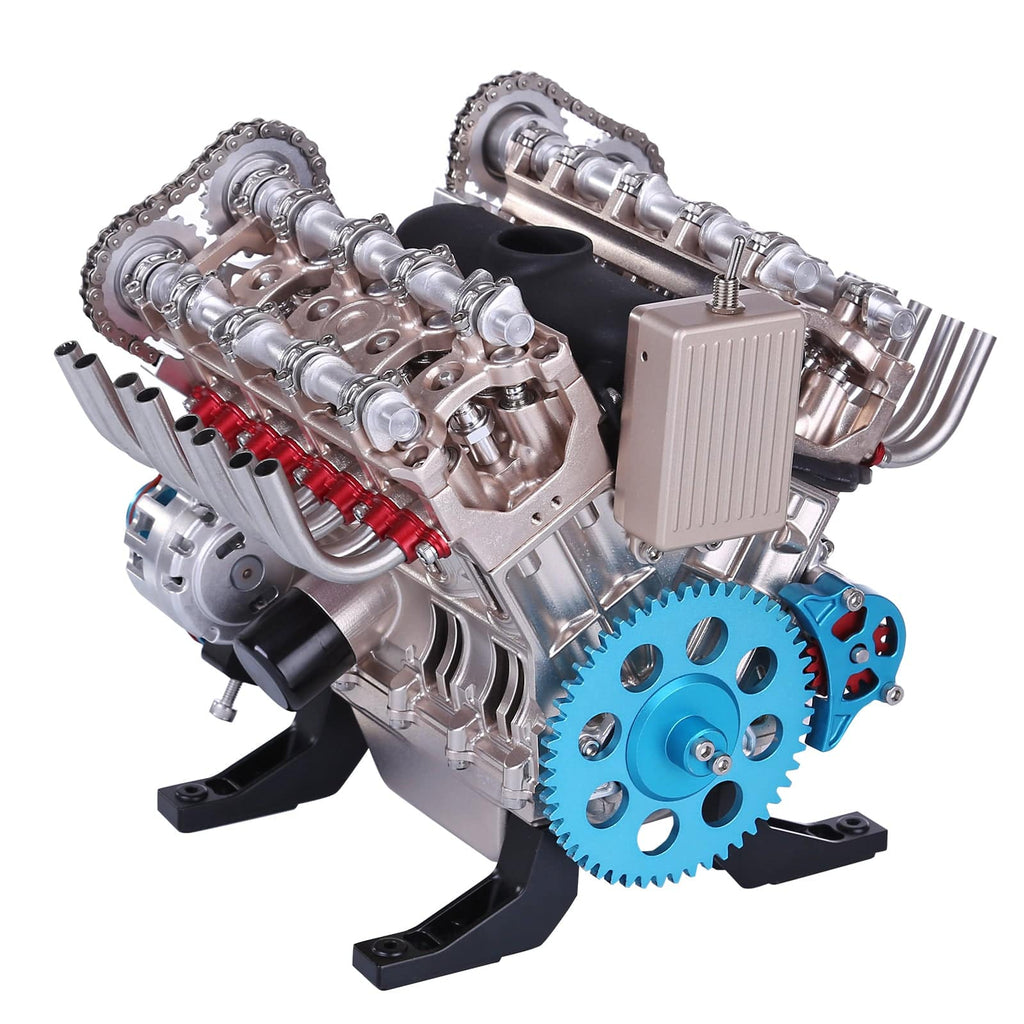 Modèle de moteur automobile | 8 cylindres | Objet de collection en résine massive | Objet d'apprentissage et de décoration