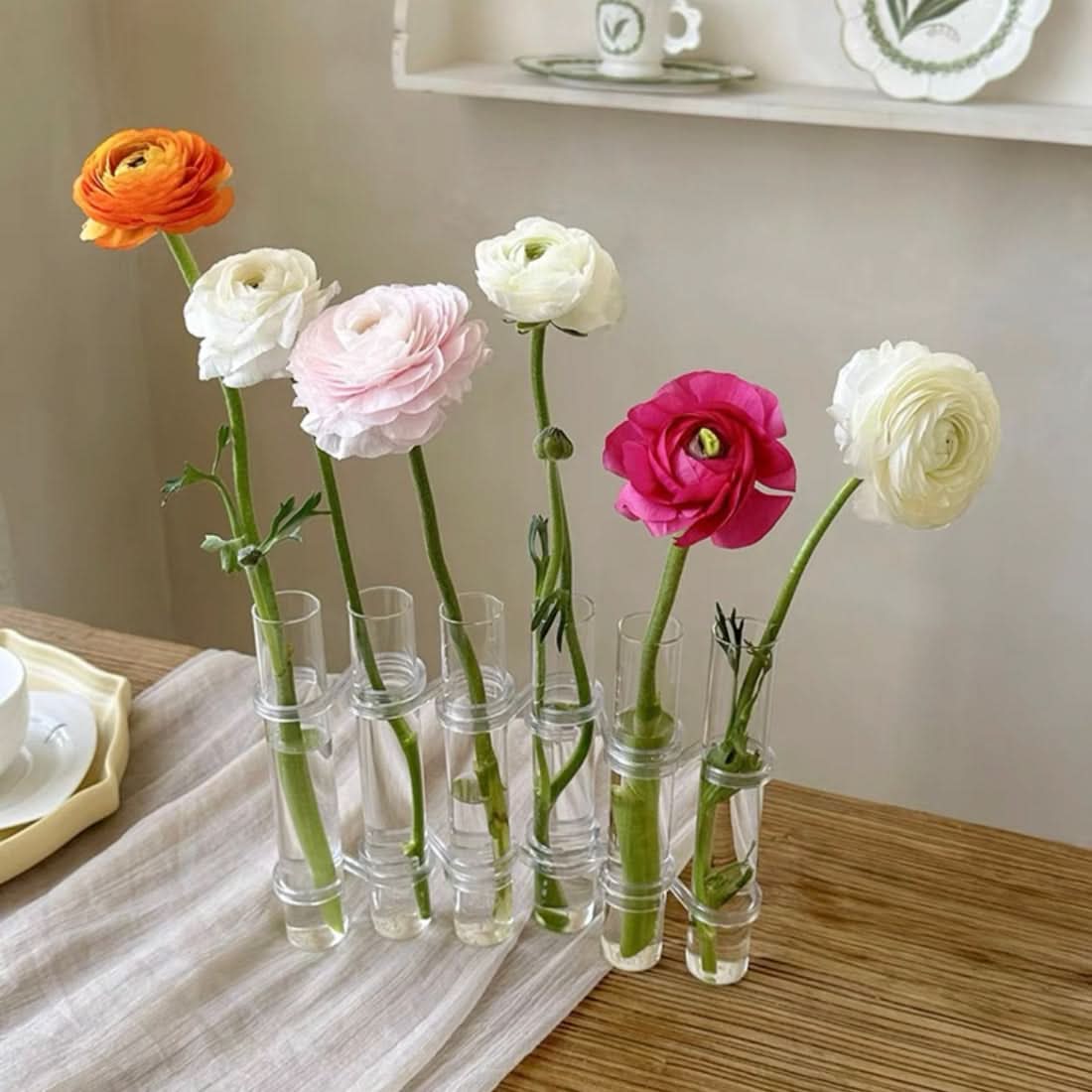 Vase modulaire élégant pour des arrangements floraux créatifs