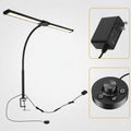 Lampe de Bureau Led Shinetech pour Bureau à Domicile, 4000k Blanc Neutre Double Tête Lampe de Tâche Architecte avec Pince, Dimmable Réglable Fl