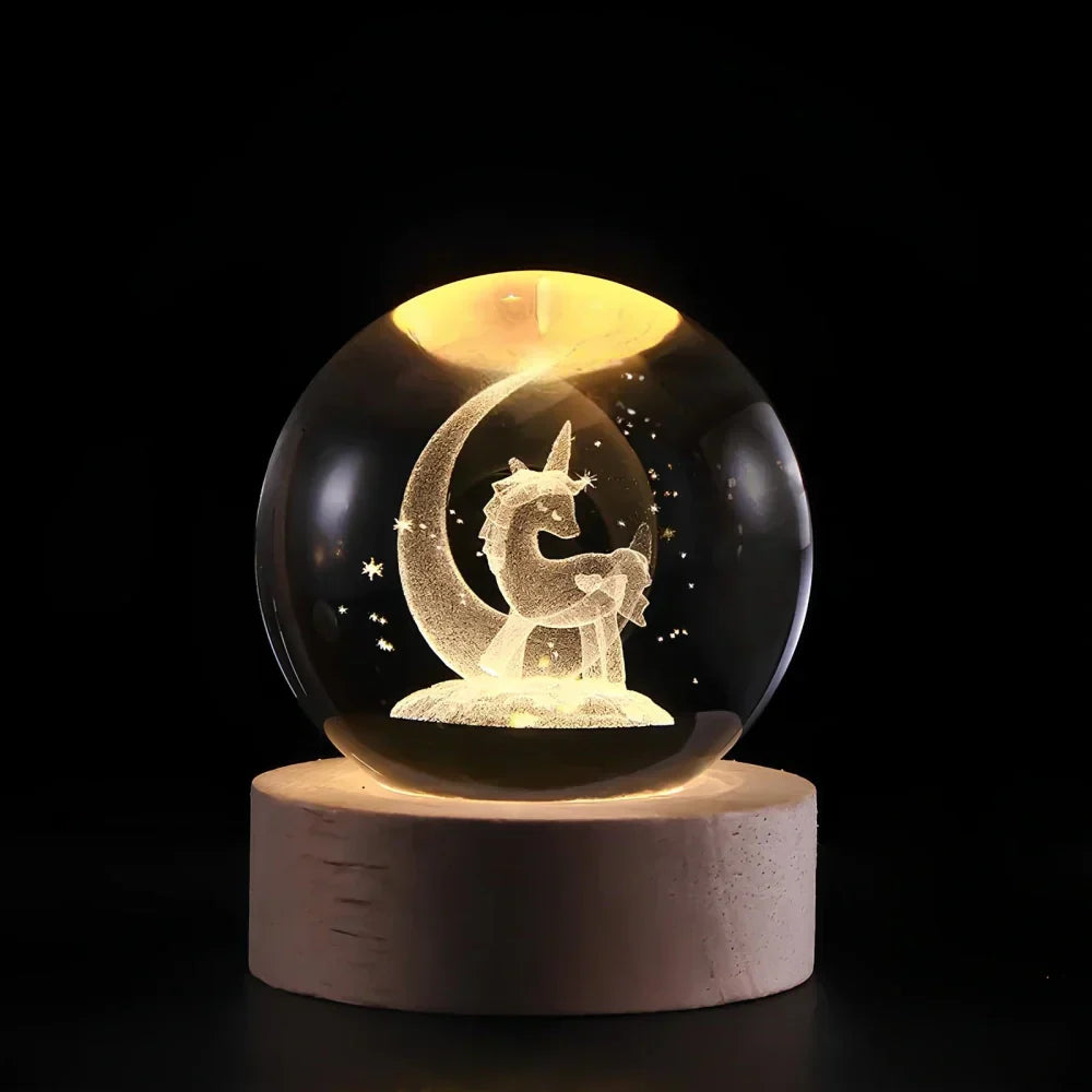 Boules de Cristal Gravées en 3D - Celestia