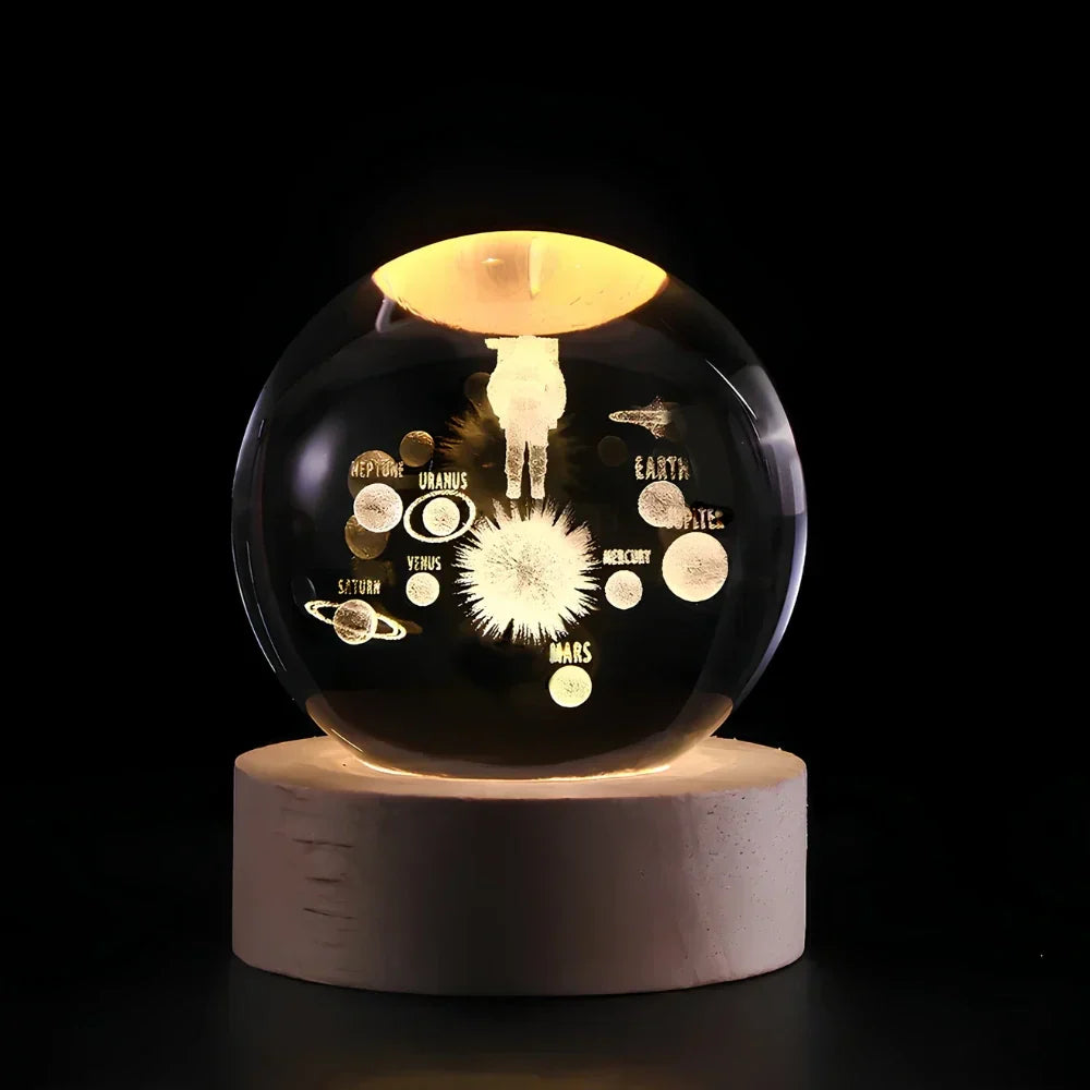 Boules de Cristal Gravées en 3D - Celestia