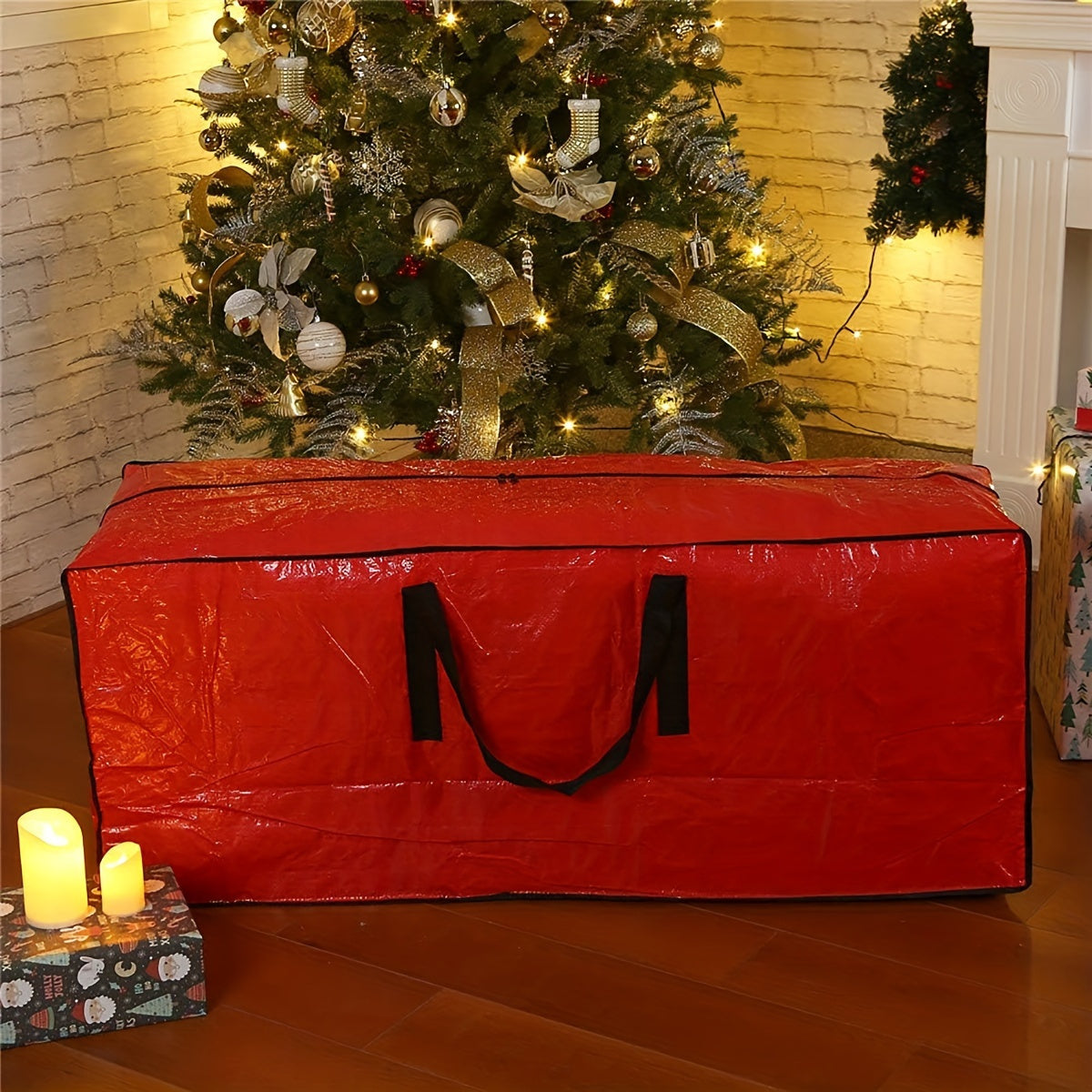 Grand sac de rangement pour arbres de Noël artificiels – Modèle TreeTote en polyester imperméable et résistant