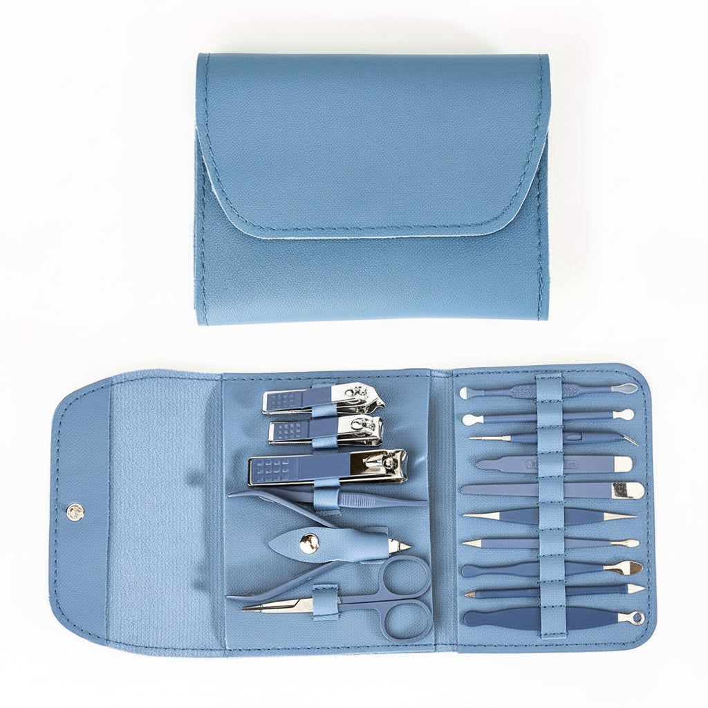 TRIMFORGE – Ensemble d'outils de manucure et pédicure en acier inoxydable de 16 pièces