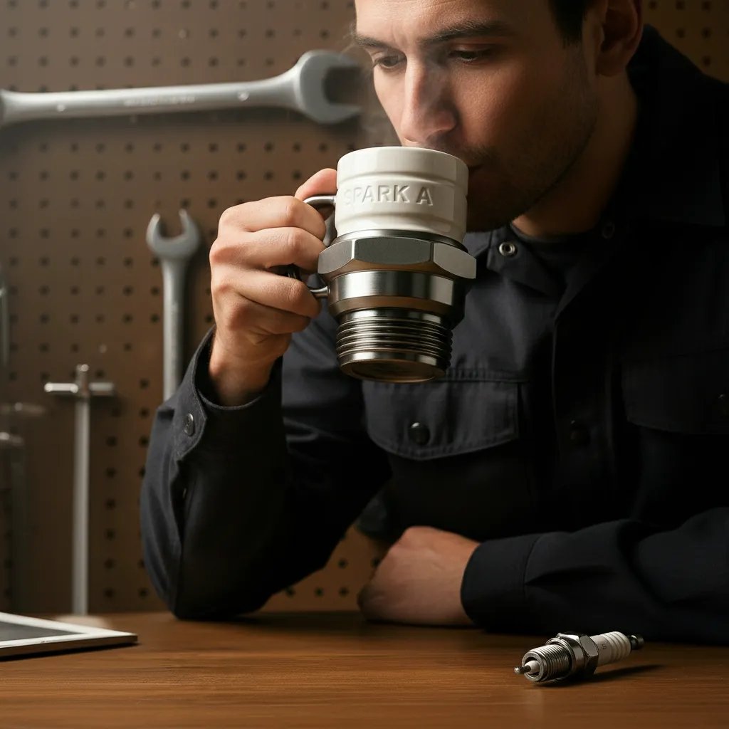 PistonPerk - Tasse en forme de bougie d'allumage pour de vrais amateurs de moteurs