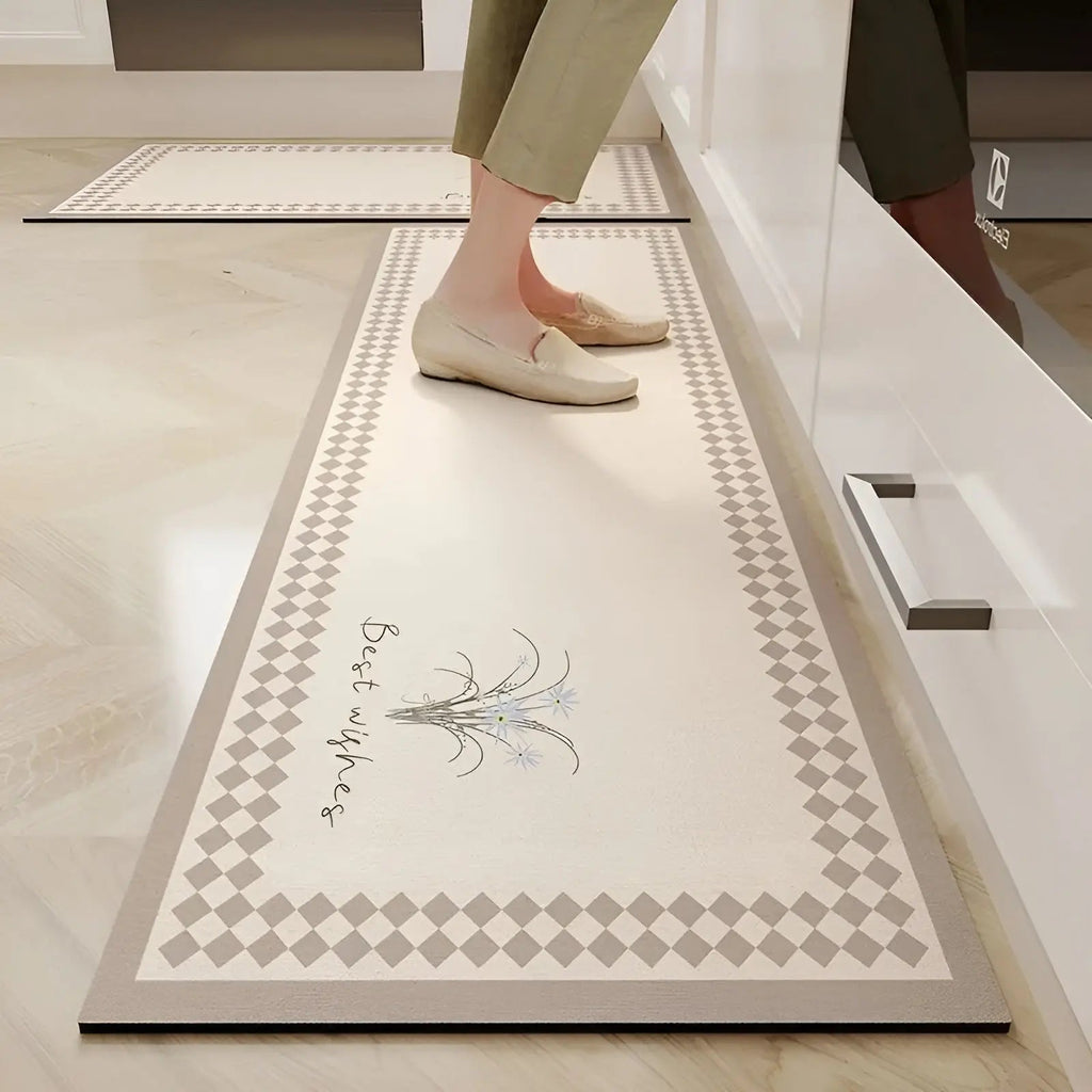 Tapis de cuisine antidérapant super absorbant à séchage rapide - SplashEase