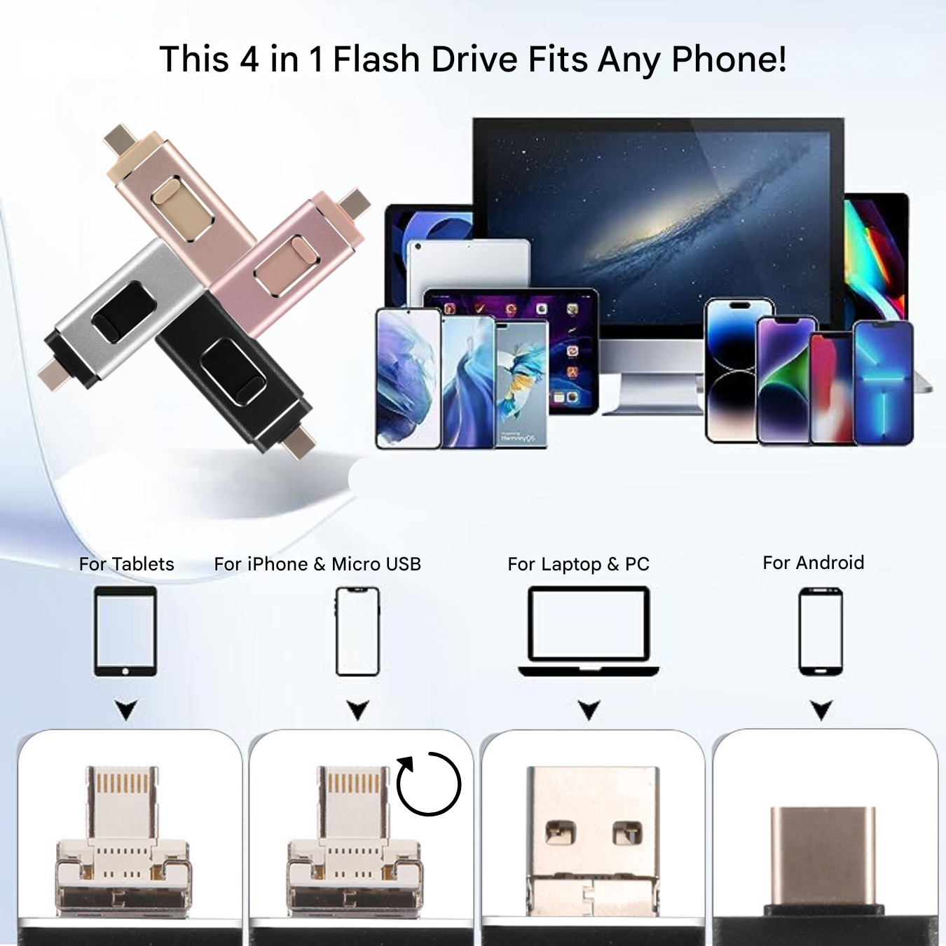 Clé USB 4-en-1 pour tous les appareils - DataFlex