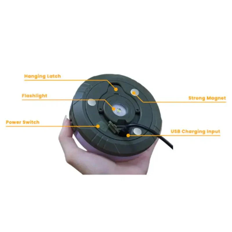 Lampe de camping rétractable 4-en-1
