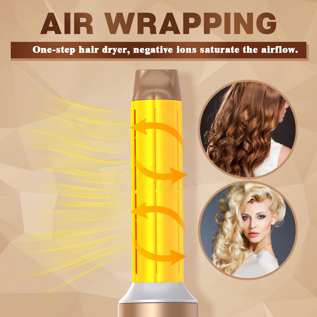Skanto | 7-en-1 Airwrap Coiffeur | Boucles, lisse & volume | Air chaud/froid