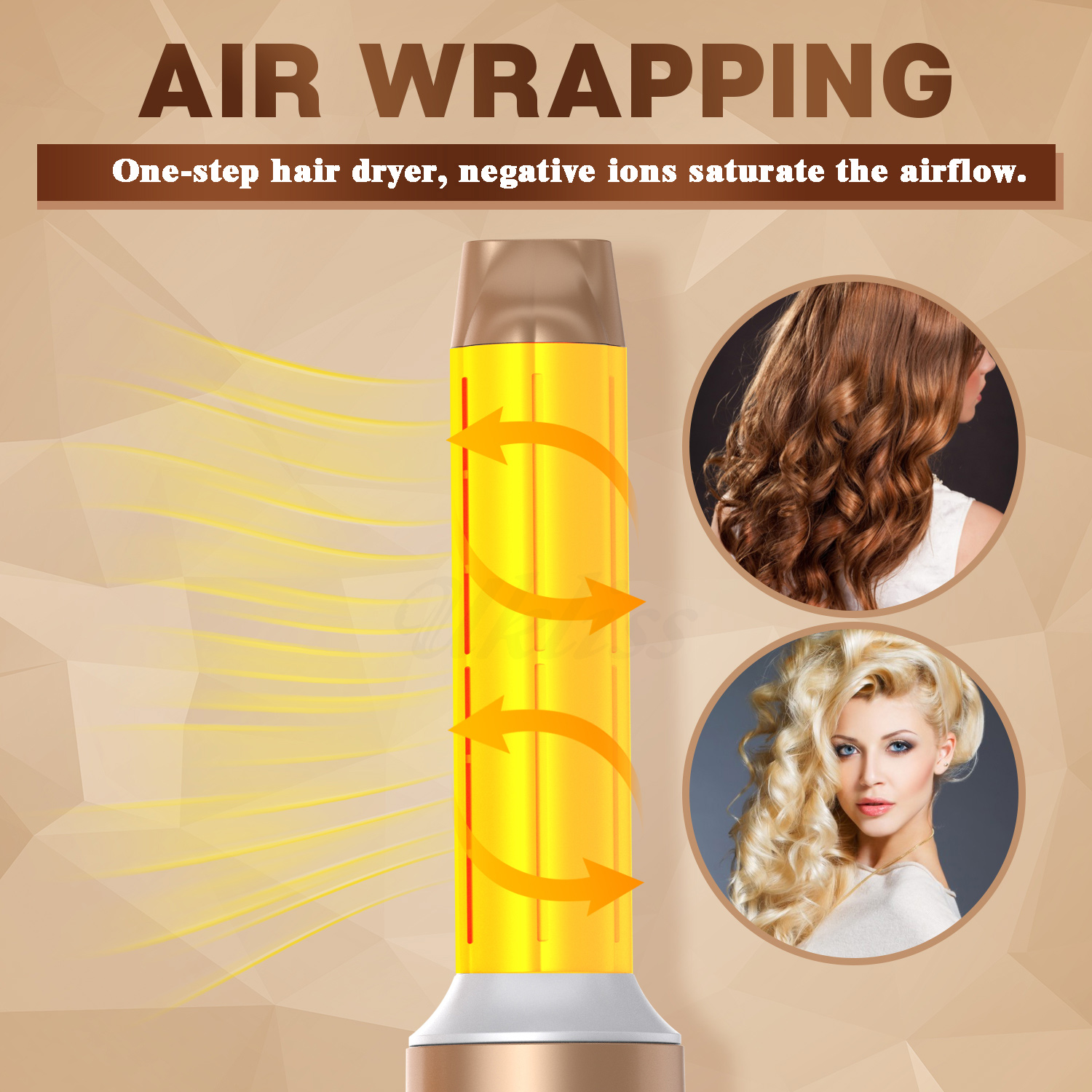 Skanto | 7-en-1 Airwrap Coiffeur | Boucles, lisse & volume | Air chaud/froid