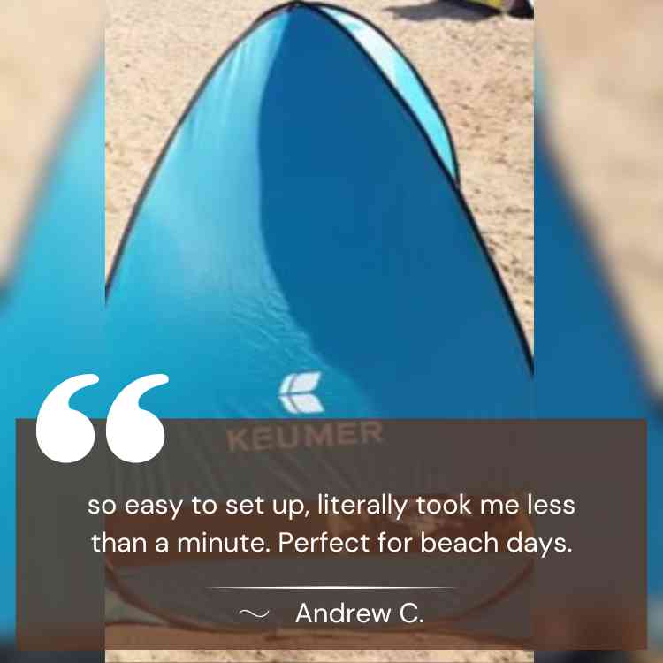 Journées à la Plage Faciles – Tente Pop-Up pour Familles avec Protection UV et Anti-Vent