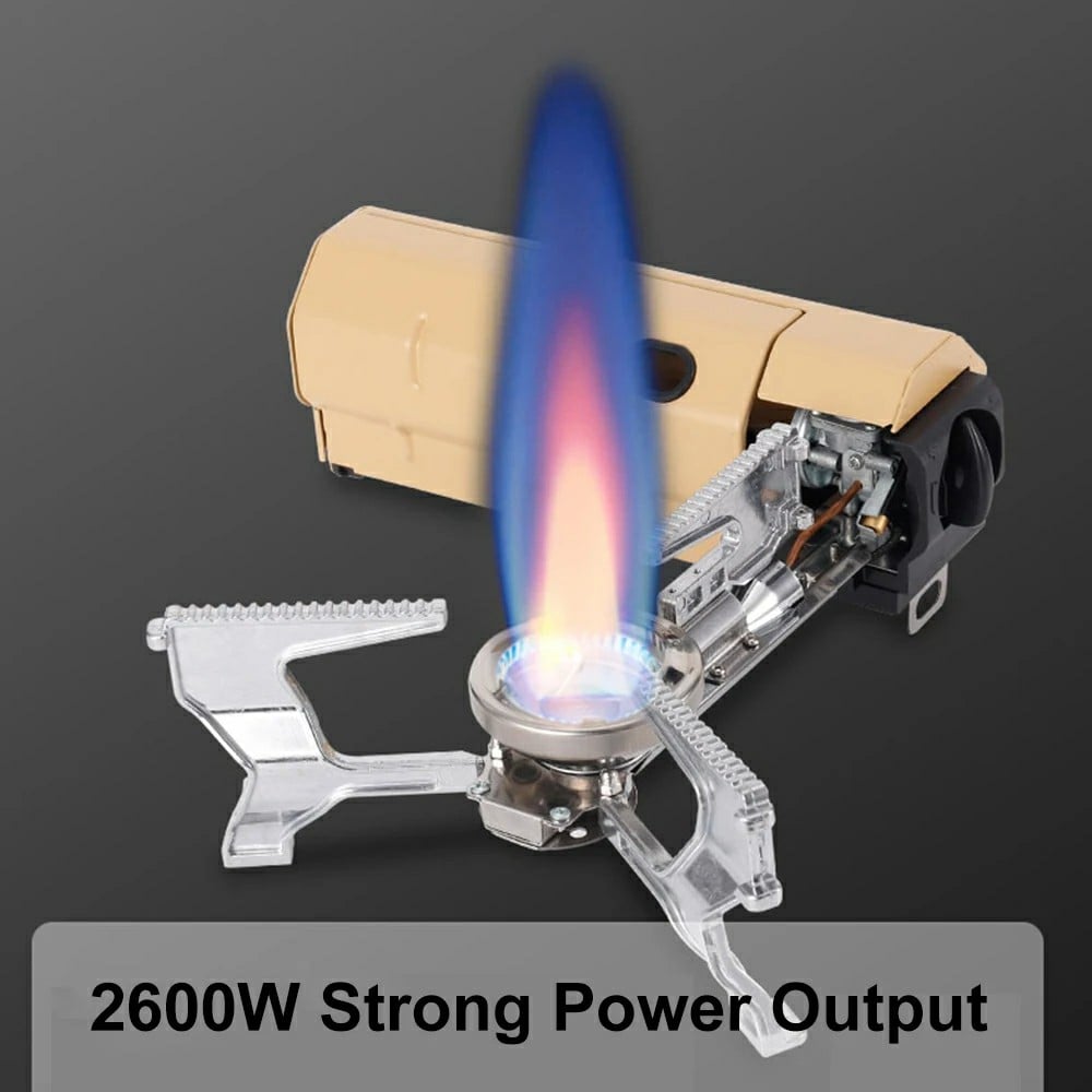 FlameFold™ | Réchaud de camping à gaz pliable compact