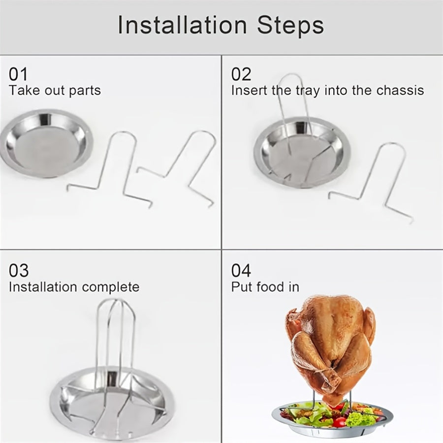 ROASTSPIRE – Support vertical pour rôtir le poulet pour une cuisson croustillante et uniforme