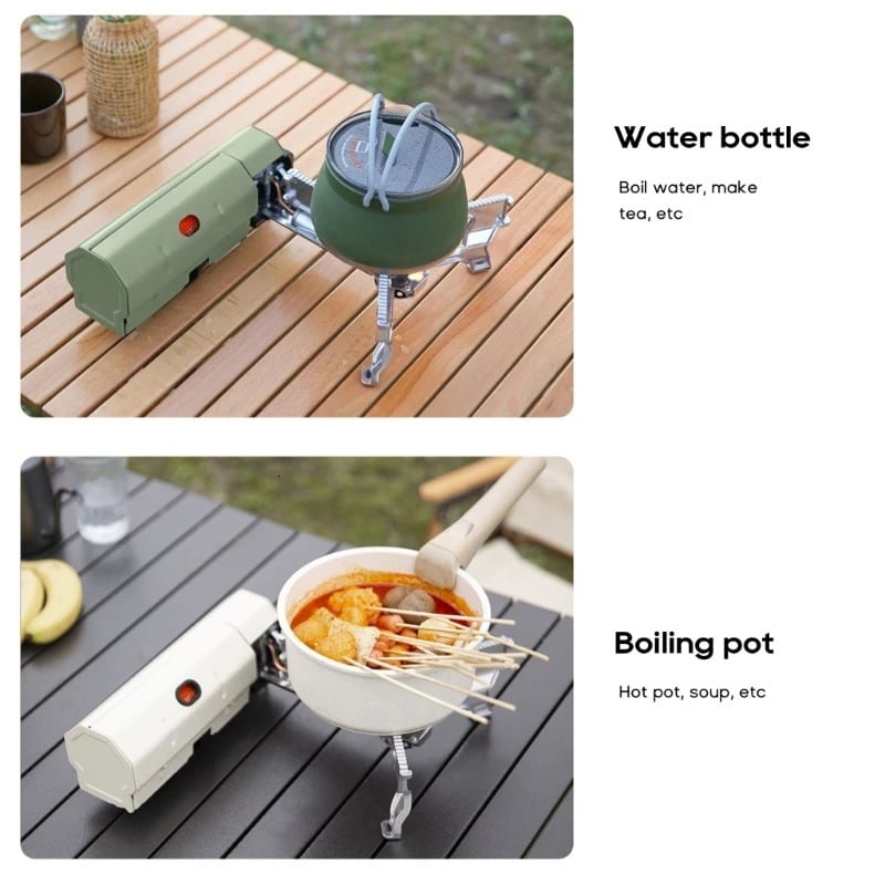 FlameFold™ | Réchaud de camping à gaz pliable compact