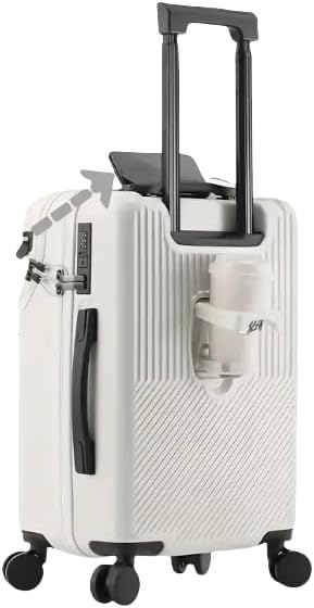 Valise rigide de cabine avec porte-gobelet, port USB et verrou TSA